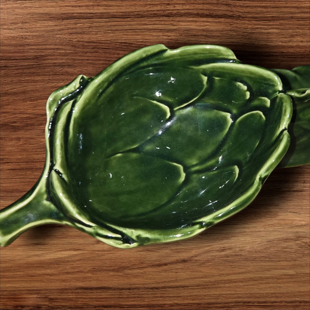 Vietri Artichoke Green Figural Small‎ Bowl Set of 2|MCM|European Cottage|Farm
